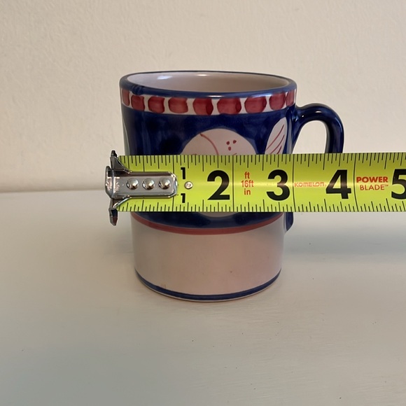 VINTAGE VIETRI CAMPAGNA PESCE MUG ITALY BLUE FISH HAND PAINTED - Picture 7 of 8
